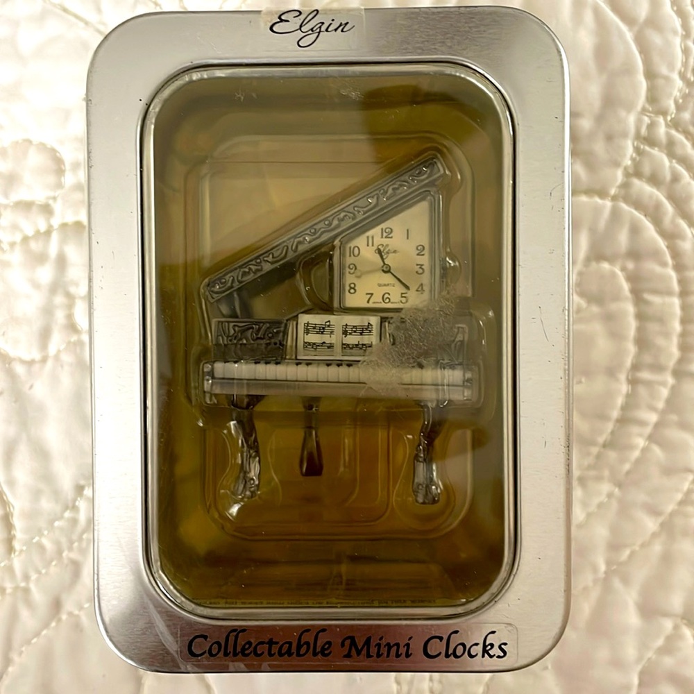 Elgin Collectable Mini Clocks- Piano